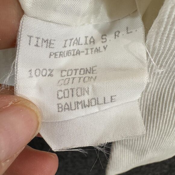 Vintage Thierry Mugler Blazer Women's 44 White Pleated Tail Hem Made In Italy - Picture 10 of 12